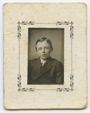 Antique Circa 1900s Mini Climax Photo — Handsome Boy in Suit picture
