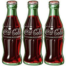 Coca-Cola 1950s Contour Bottles Sticker Set of 3 Officially Licensed Made In USA picture