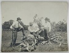 Vintage Successful Game Hunt Photo At Brush pile picture