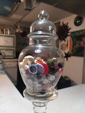 Vintage Apothecary Jar 8 In Tall Of Vintage Buttons picture
