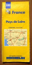 Michelin 232 Map of Pays de Loire France Vtg 1995 Road Regional picture