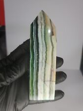 Green Banded Agate Tower 194g #56c picture