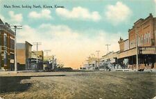 c1910 Main Street Looking North, Kiowa, Kansas Postcard picture