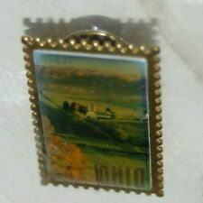 OHIO STAMP PIN 1803 32 CENTS W BACKING NEW IN PLASTIC BAG OFFICIALLY LICENSED picture