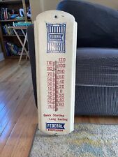 Large 1940s Federal Fertilizer Metal Thermometer 27” picture
