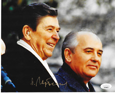 Mikhail Gorbachev with President Reagan signed photo Soviet leader JSA COA picture
