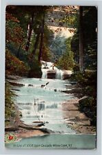 Willow Creek NY-New York, Upper Cascade Scenic Falls, Bridge Vintage Postcard picture
