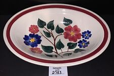 Vtg Vernon Kilns Ceramic Floral Linda Oval Serving Bowl Dish picture
