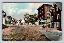 Brownville ME-Maine, The Square, Antique, Vintage Souvenir Postcard picture