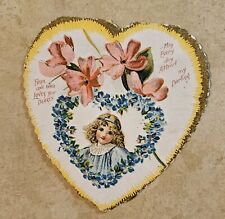 Circa 1900 ANTIQUE VICTORIAN EDWARDIAN VALENTINES Heavy Embossing, Die Cut picture