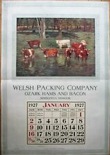 Springfield, MO 1927 Advertising Calendar/20x28 Poster: Ham & Bacon/Meat Packing picture