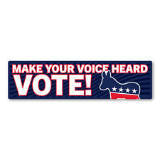 Make Your Voice Heard VOTE Democrat Bumper Strip Magnet picture