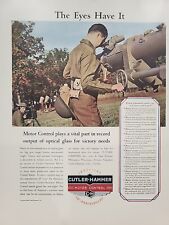 1942 Cutler-Hammer Motor Control Fortune WW2 Print Ad Q4 U.S. Army Heavy Guns picture
