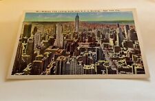 Midtown View RCA Building Vintage Linen Postcard picture