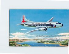 Postcard Fly Easter Airlines Silver Falcon Aircraft picture