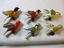 VTG Ceramic Clip On Bird Bath-BIRDS/LOT OF 6/JAPAN/POTTERY/HAND PAINTED/RARE picture