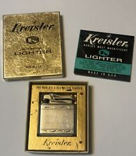 Vintage Kreisler Art Deco Lighter Made In USA With Box Engraved LAC picture