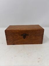 Vintage Oak Wood Box Fine Hand-Craftsmanship Dovetailed (Latch missing) 6.5” picture