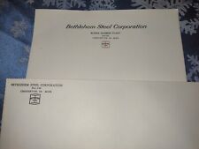 Vintage 90's BETHLEHEM STEEL CORPORATION Business Envelopes & Stationary LOT picture