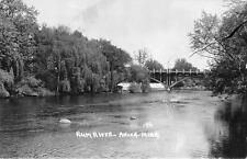 RPPC Scenic River Bridge View Rum River Anoka Minnesota Real Photo Postcard 1953 picture