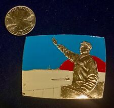 Vintage Metal Pinback  Chairman Mao Tse Tung Chinese Communist Large Pin rare picture