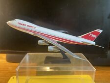 Vintage 1970s TWA AIRLINES Boeing 747 AIR JET Advance Desk Models 1:200 USED picture