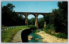 Postcard D & H Railroads Starrucca Viaduct over State Rt. 11 Starucca Pa.  E 5 picture