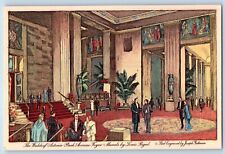 New York City NY Postcard The Waldorf Astoria Park Avenue Foyer Interior Vintage picture