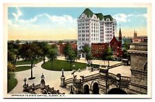 Antique Approach To State Capitol, Government Buildings, Church, Albany, NY picture