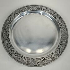 Vintage Pewtarex Holly Platter Colonial York Olde Country Reproduction picture