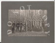Antique c. 1907 Deer Hunting Hunters Camp Cabinet Photograph Dead Deer Hanging picture