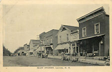 Vintage Postcard Main Street Lacona NY Horse & Buggy Oswego County, picture