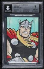 2020 Upper Deck Marvel Masterpieces Sketch Cards 1/1 Paul Hill BGS 7 Auto 0f67 picture