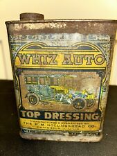 Antique 1910s WHIZ Auto Top Dressing Tin Can Hollingshead Camden NJ RARE picture