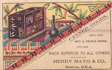 Victorian Trade Card - Henry Mayo & Co. Canned Goods picture