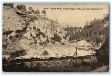 c1910's Scene Along The Burlington Rail Road Hot Springs South Dakota Postcard picture