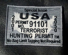 ISIS terrorist hunting permit hook 4 inch TACTICAL COMBAT ACU HOOK PATCH  picture