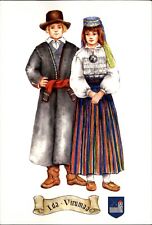Estonia national costumes ~ postcard  sku895 picture