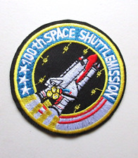 NASA 100TH SPACE SHUTTLE MISSION ASTRONAUTS EMBROIDERED IRON ON PATCH picture