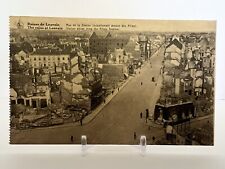 Vintage 1919 Military World War 1 The Ruins at Louvain Station Street Allies Ave picture