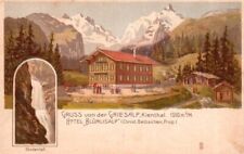 Vtg Postcard Hotel Blumlisap w/ Alps View Kienthal , Switzerland Unposted UDB picture