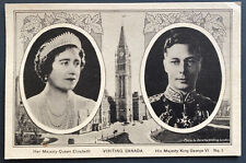 Vintage Postcard 1939 Queen Elizabeth & King George VI Visit Canada PC Trifecta picture