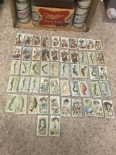 Dukes Cigarette Tobacco Cards lot of 52 fishers fish woman holidays 1800s old picture