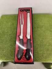 Vintage Original Ginsu Knife Fork Two Piece Carving Set W/ Original Box  picture