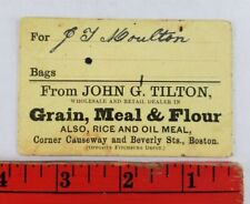 Vintage John Tilton Grain Meal Flour Rice Boston Massachusetts Business Card picture