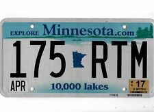 MINNESOTA passenger 2017 license plate 