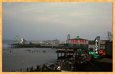 Marine Pier at dusk from the 1960s WILDWOOD BY THE SEA, NJ New Jersey - Postcard picture