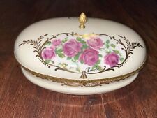 Vintage French Limoges jewelry Trinket box Hand-painted picture