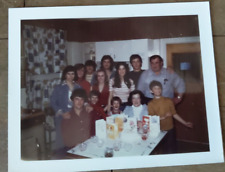 Original Polaroid Land Photograph Woman's Birthday Family Around Cardboard Back picture