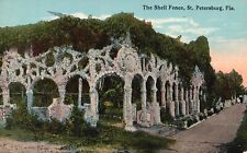 Vintage Postcard Prospect View Of Historic Shell Fence St. Petersburg Florida FL picture